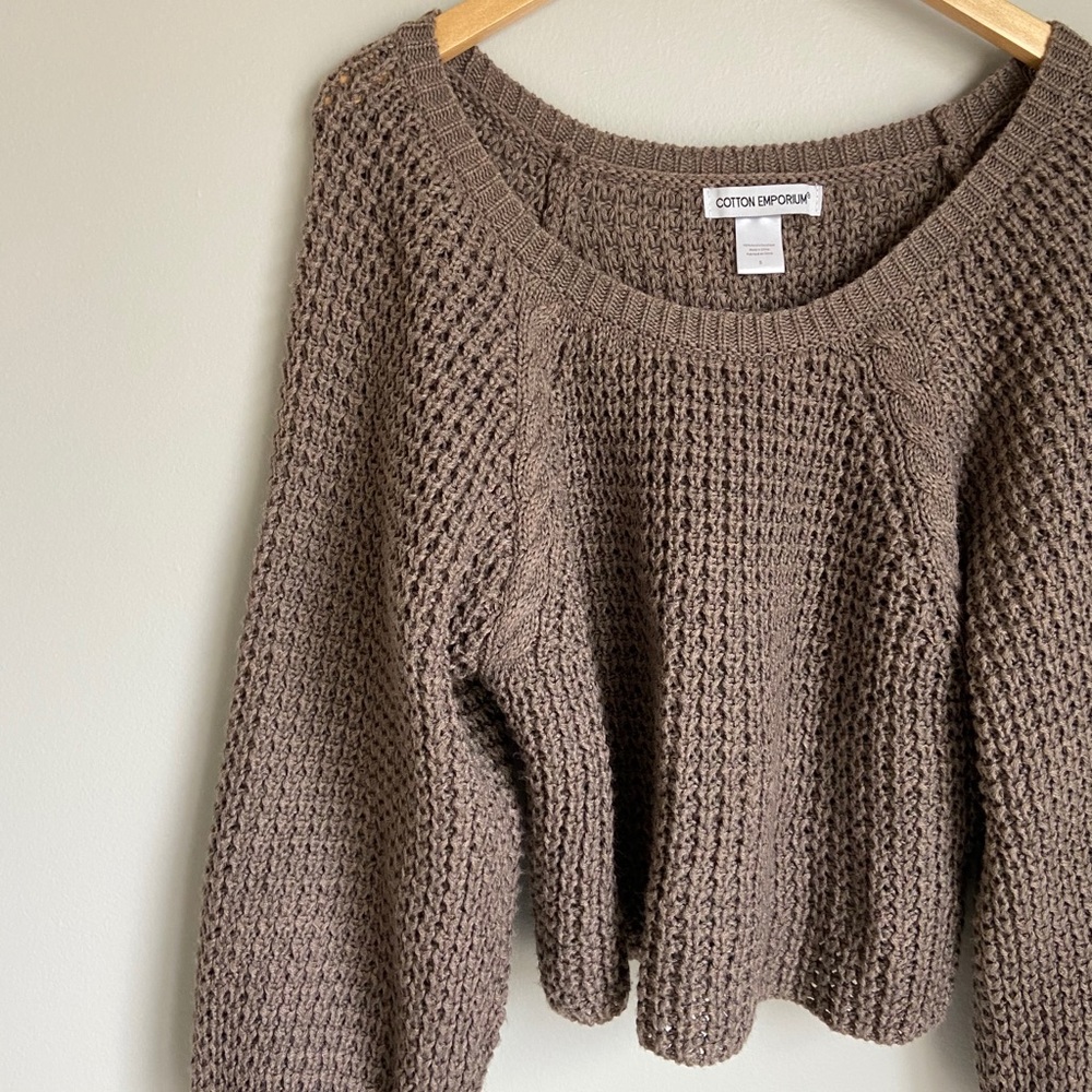 Balloon Sleeved Knit Sweater - Picture 3 of 3